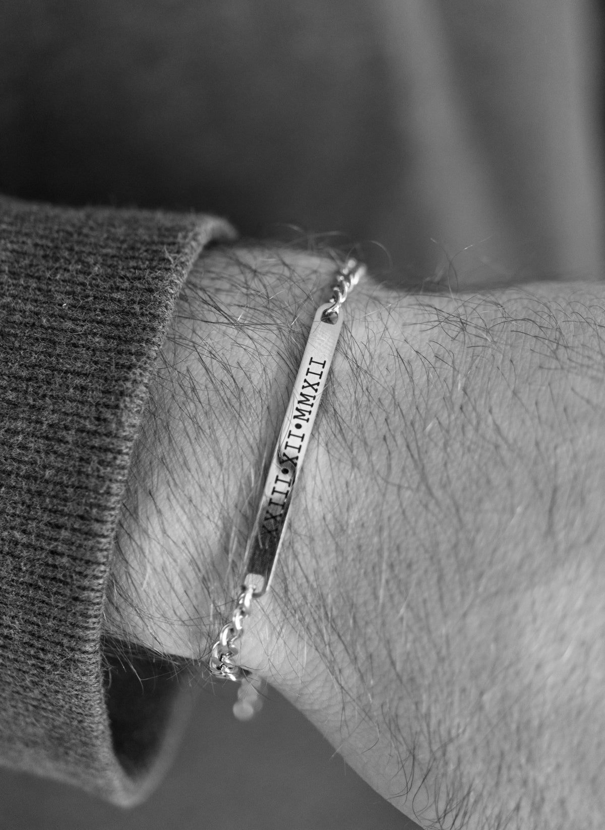 Cuff & Co. - Mens Silver Personalised Chain Bracelet Personalised Bracelets