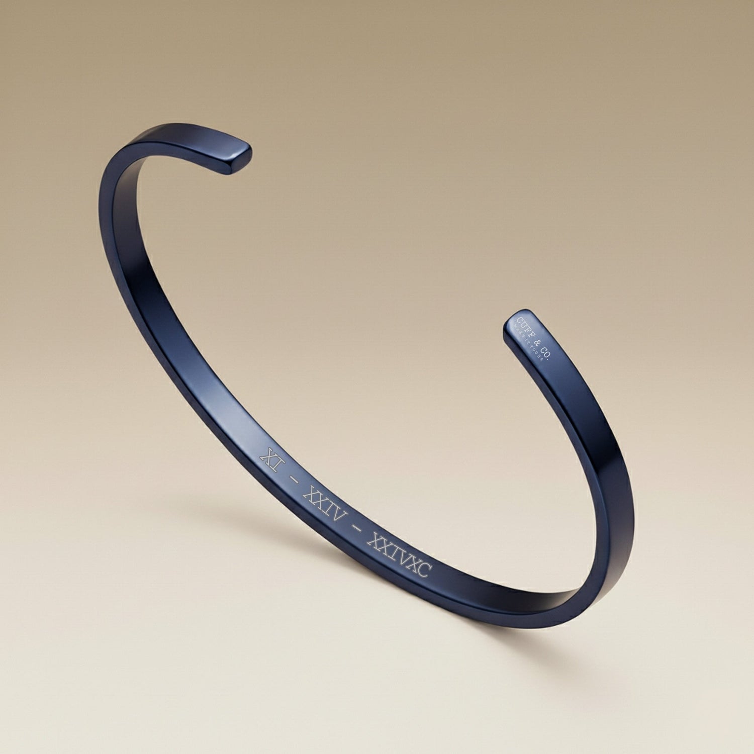 Cuff & Co. - Navy Personalised Cuff Bracelet Personalised Bracelets