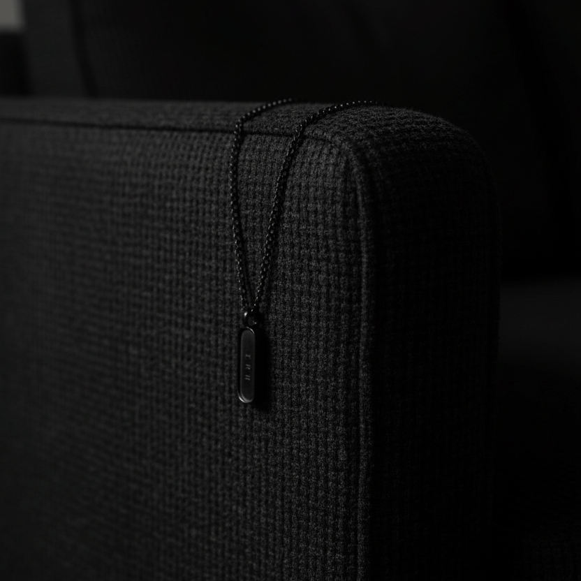 Cuff & Co. - Personalised Black Tag Pendant Necklace Personalised Necklaces