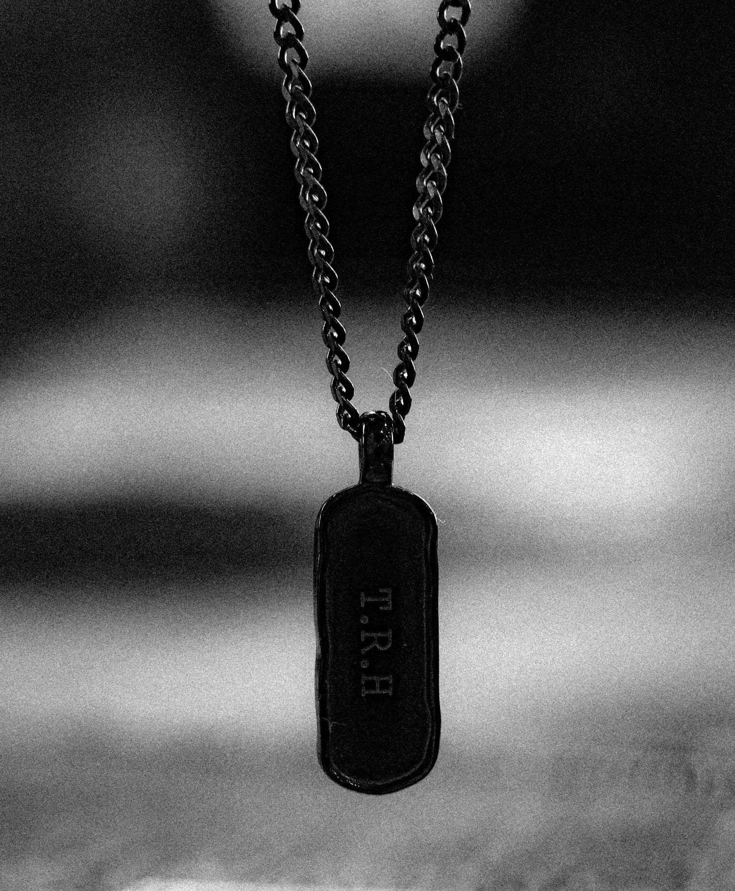 Cuff & Co. - Personalised Black Tag Pendant Necklace Personalised Necklaces