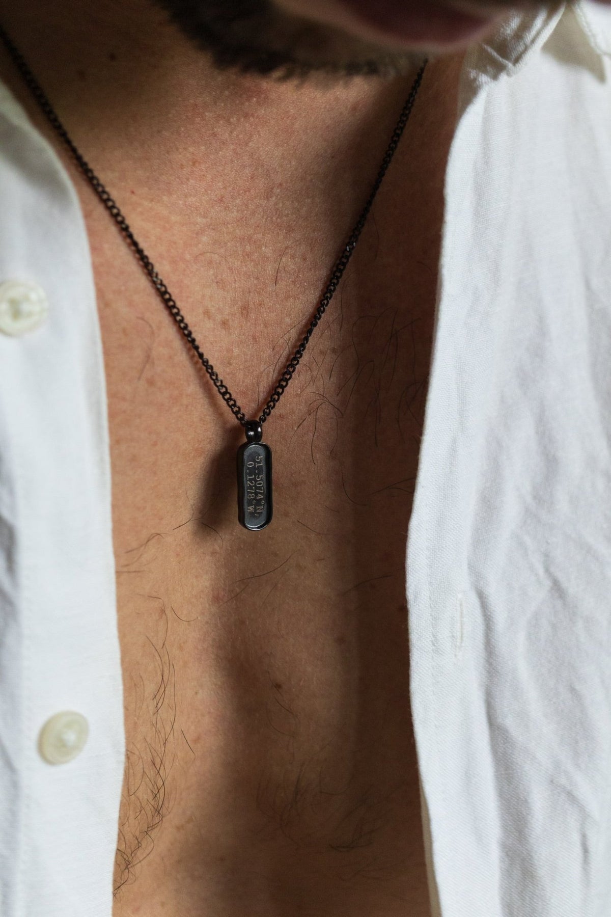 Cuff & Co. - Personalised Black Tag Pendant Necklace Personalised Necklaces