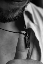 Cuff & Co. - Personalised Black Tag Pendant Necklace Personalised Necklaces