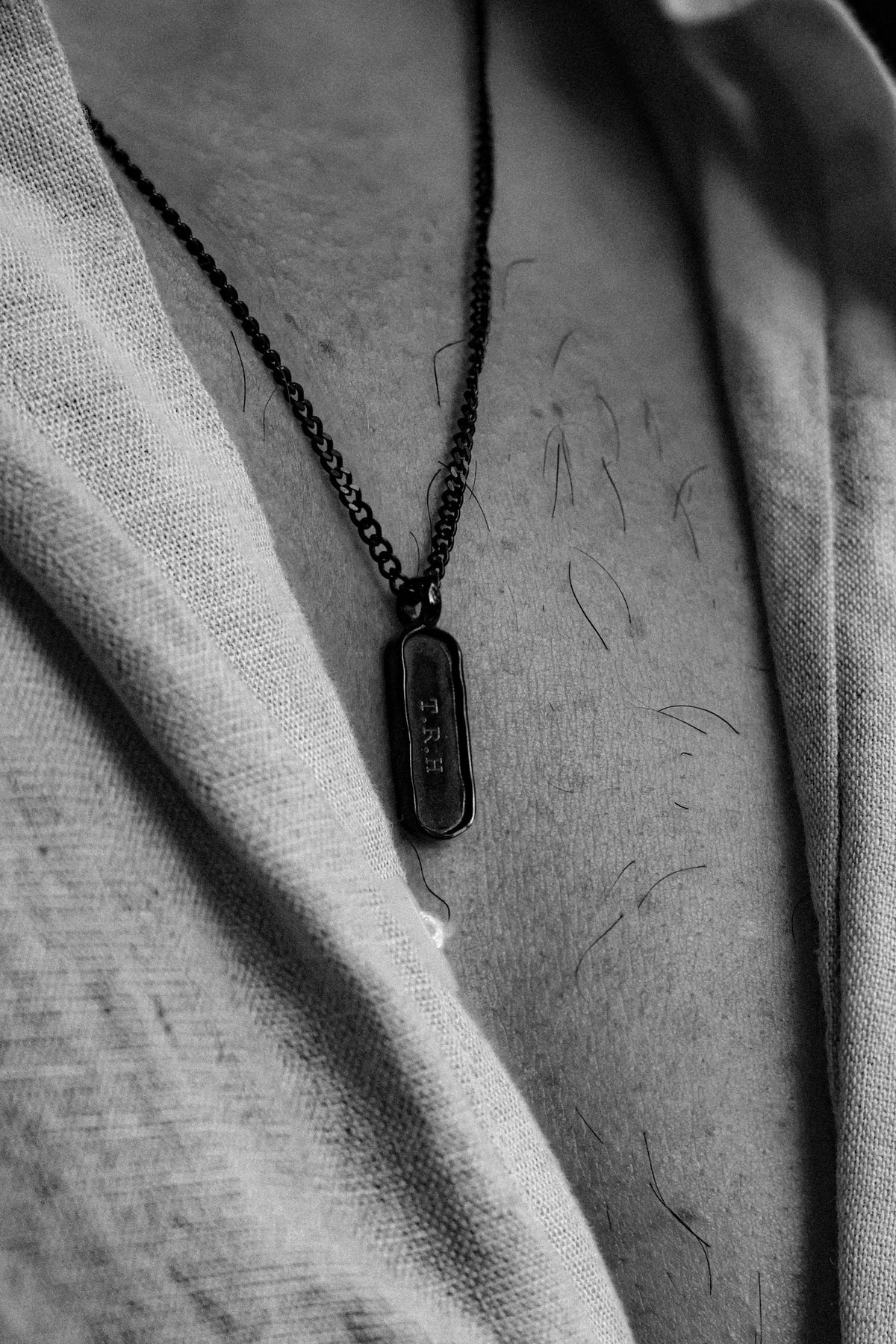 Cuff & Co. - Personalised Black Tag Pendant Necklace Personalised Necklaces