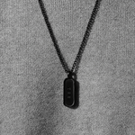 Cuff & Co. - Personalised Black Tag Pendant Necklace Personalised Necklaces