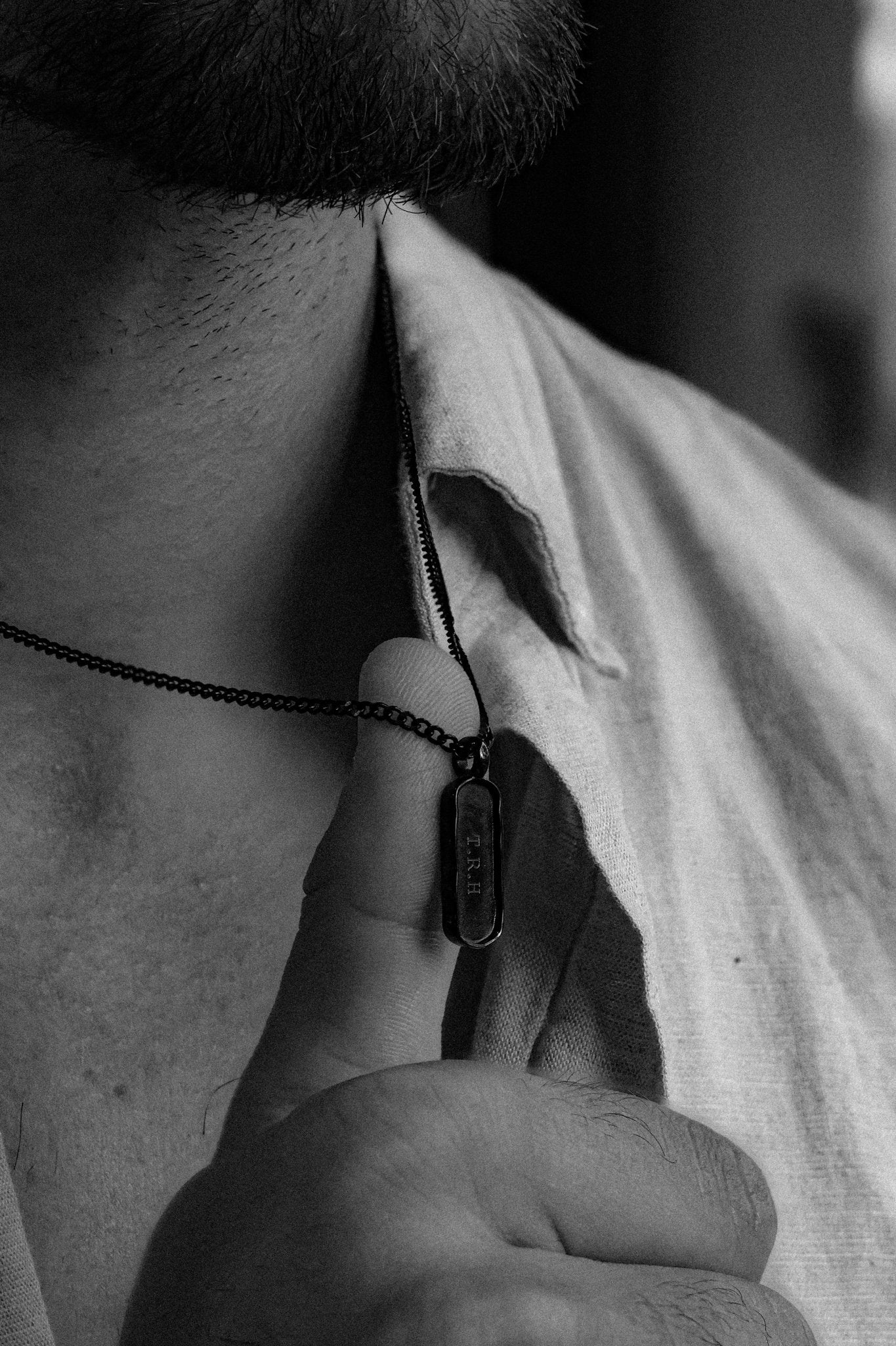 Cuff & Co. - Personalised Black Tag Pendant Necklace Personalised Necklaces