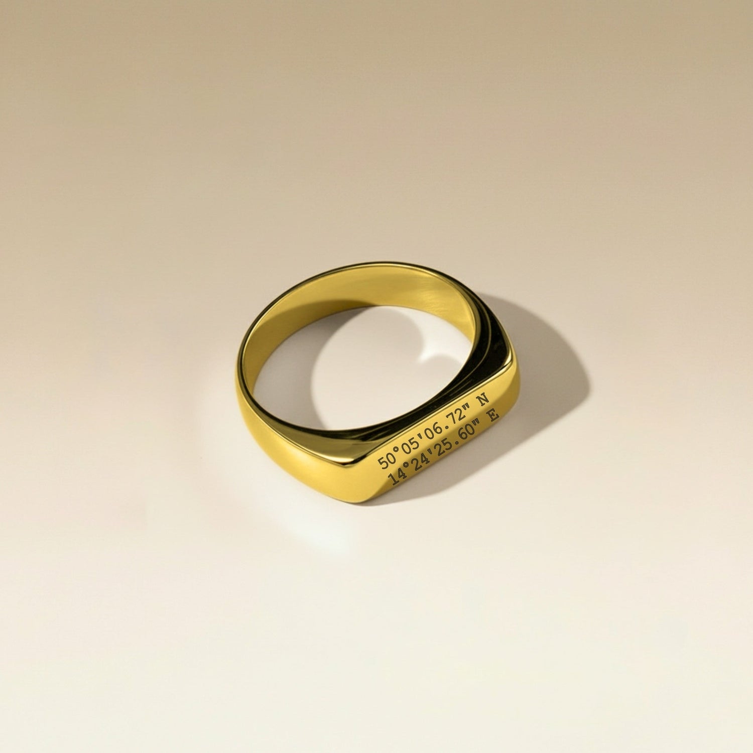 Cuff & Co. - Personalised Gold Signet Ring Personalised Apparel & Accessories