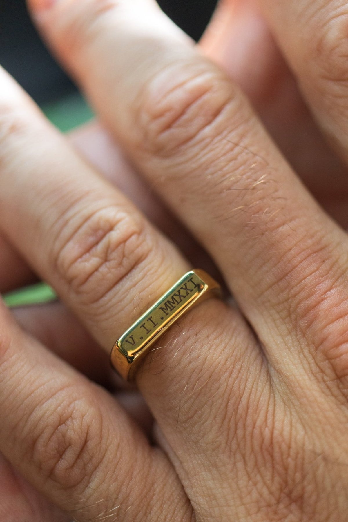 Cuff & Co. - Personalised Gold Signet Ring Personalised Apparel & Accessories