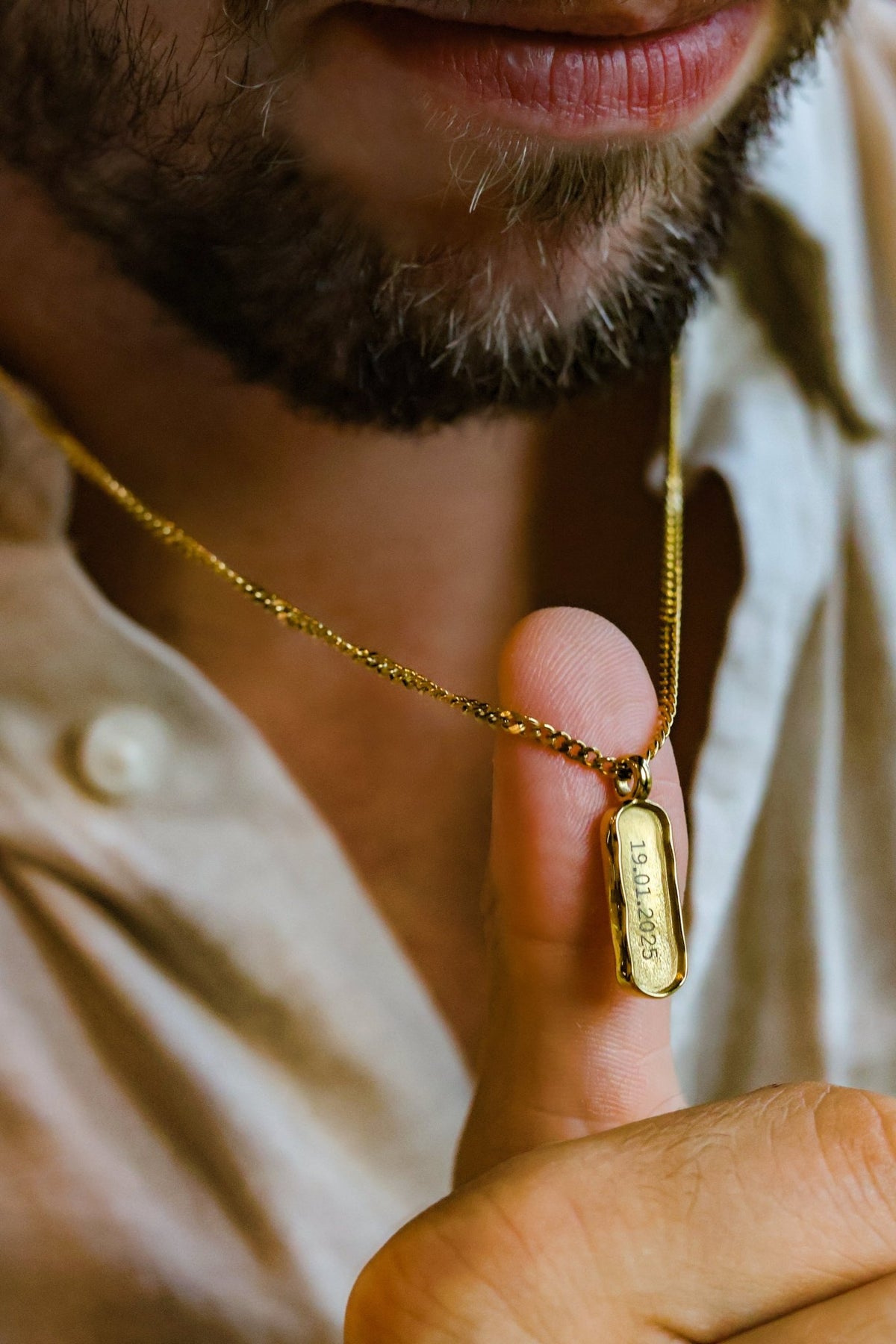 Cuff & Co. - Personalised Gold Tag Pendant Necklace Personalised Necklaces