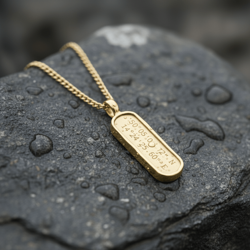 Cuff & Co. - Personalised Gold Tag Pendant Necklace Personalised Necklaces