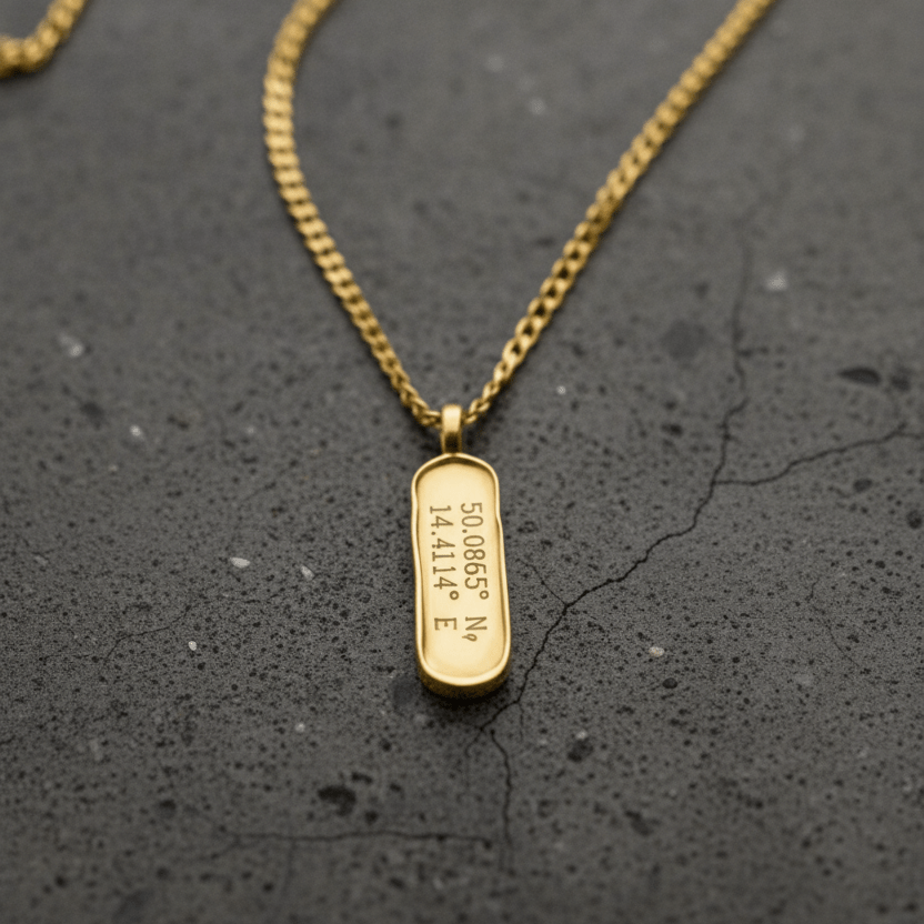 Cuff & Co. - Personalised Gold Tag Pendant Necklace Personalised Necklaces