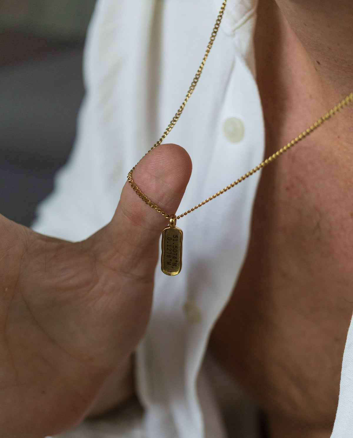 Cuff & Co. - Personalised Gold Tag Pendant Necklace Personalised Necklaces