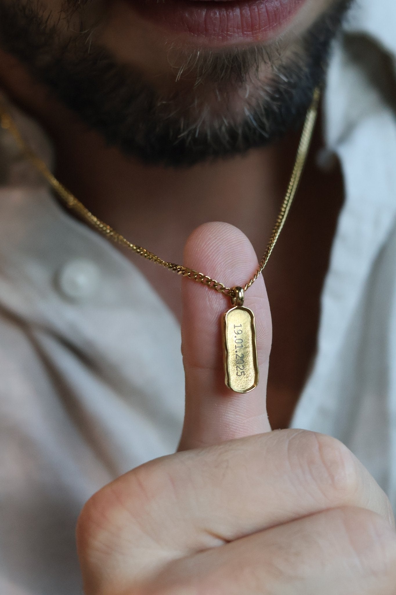 Cuff & Co. - Personalised Gold Tag Pendant Necklace Personalised Necklaces