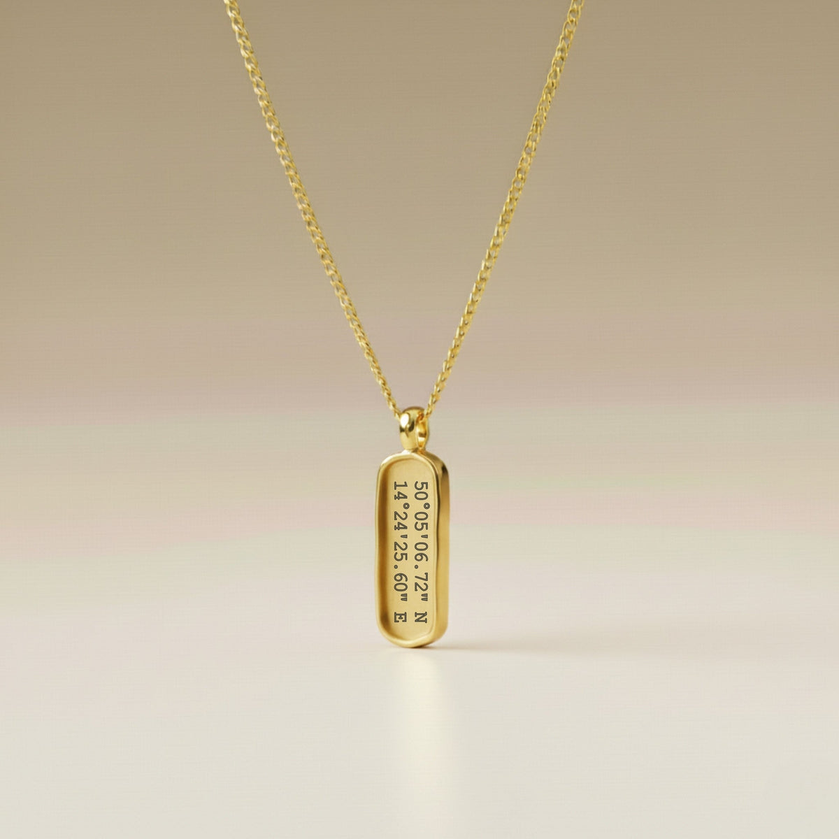 Cuff & Co. - Personalised Gold Tag Pendant Necklace Personalised Necklaces