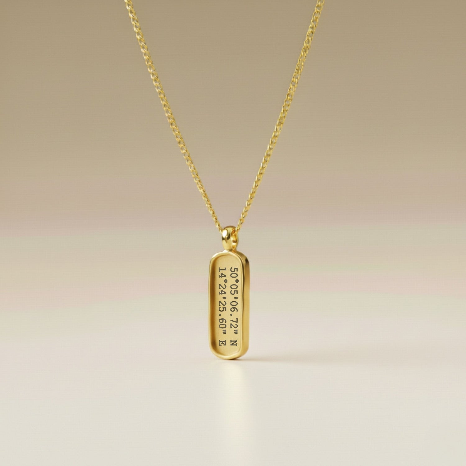 Cuff & Co. - Personalised Gold Tag Pendant Necklace Personalised Necklaces