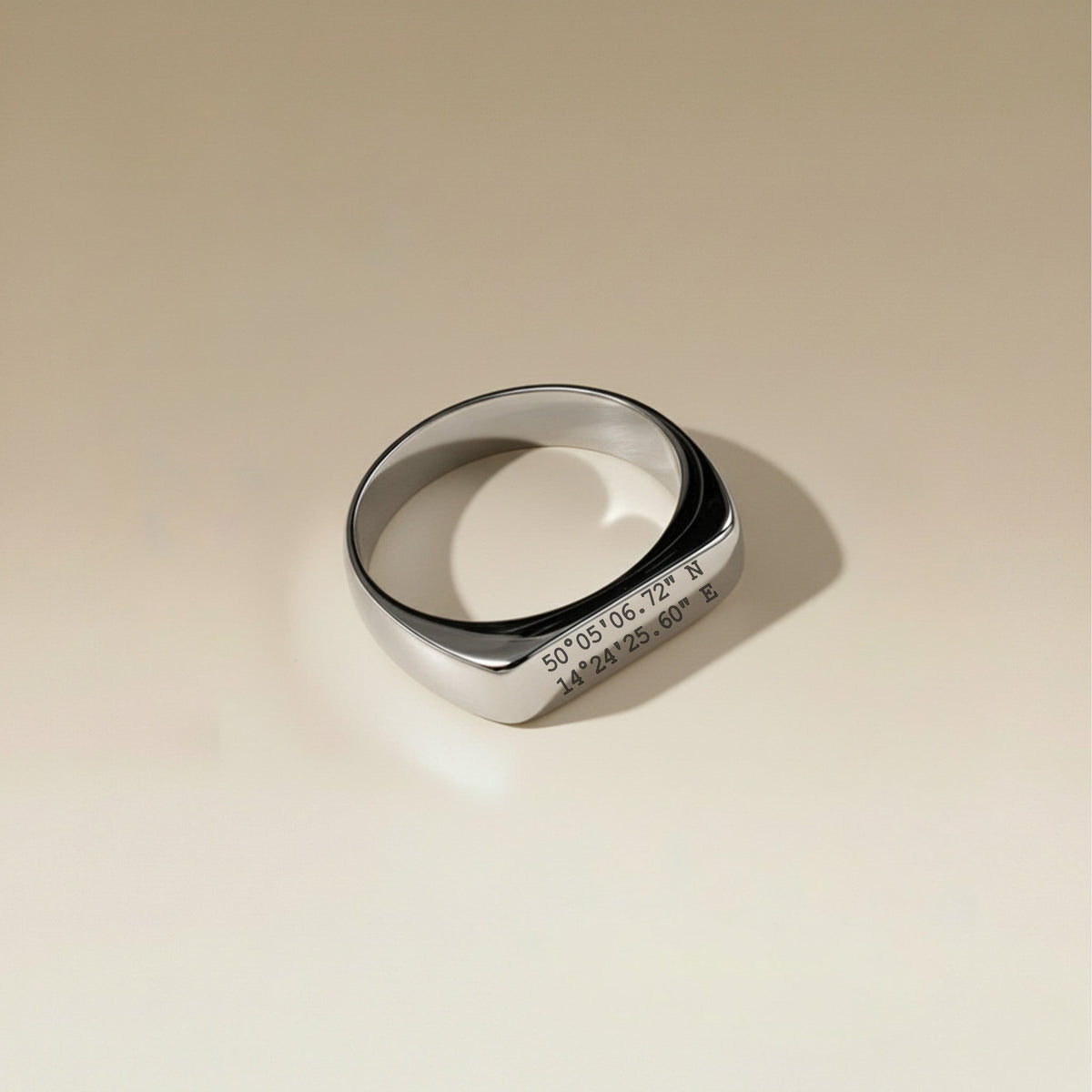 Cuff & Co. - Personalised Silver Signet Ring Personalised Apparel & Accessories