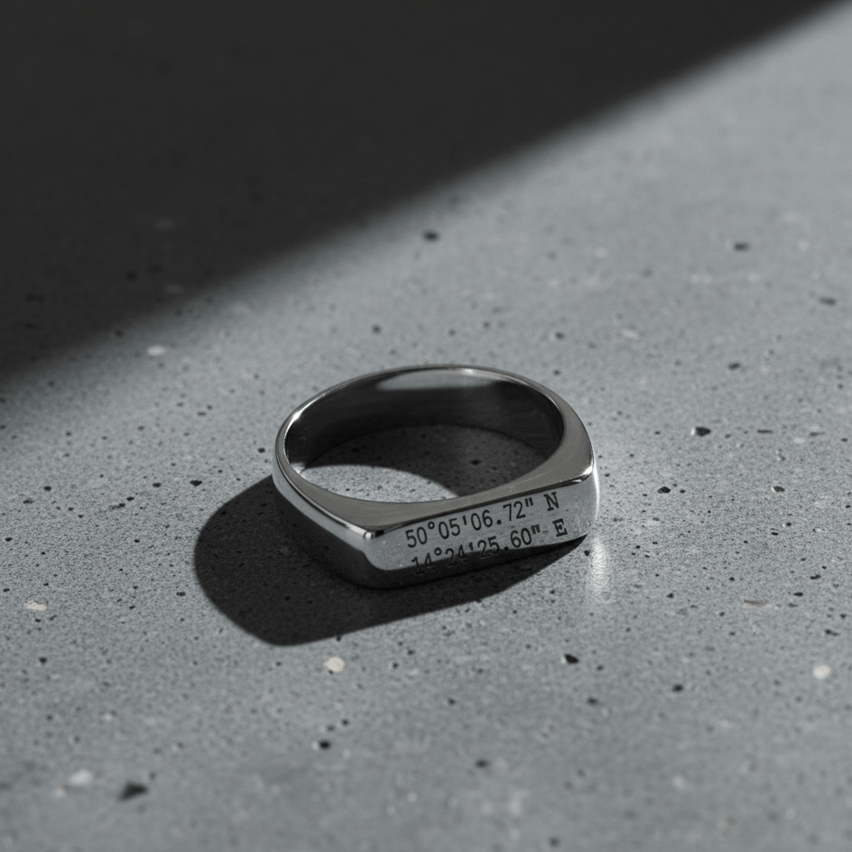 Cuff & Co. - Personalised Silver Signet Ring Personalised Apparel & Accessories