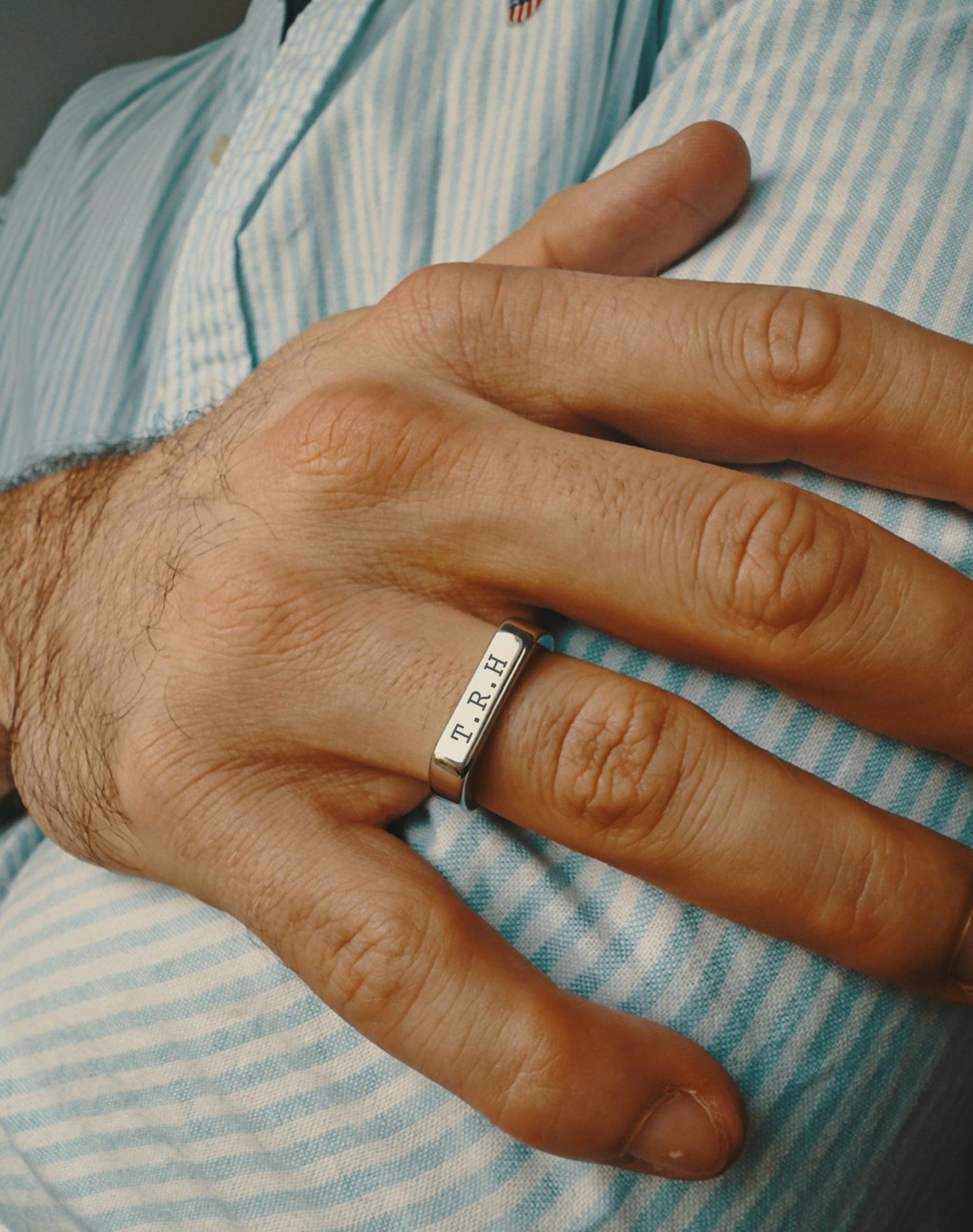Cuff & Co. - Personalised Silver Signet Ring Personalised Apparel & Accessories