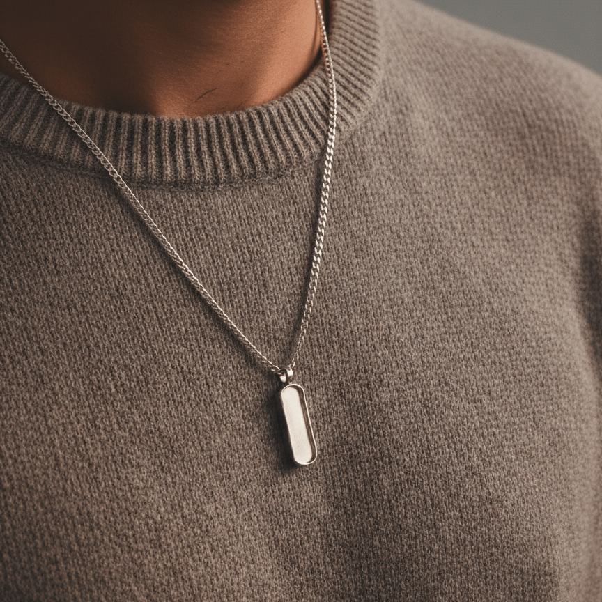 Cuff & Co. - Personalised Silver Tag Pendant Necklace Personalised Necklaces