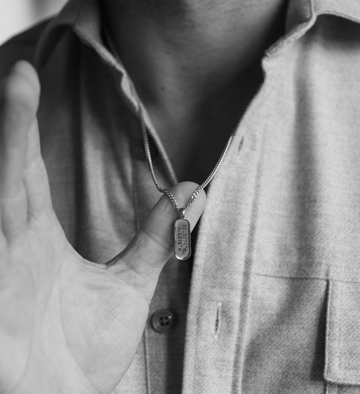 Cuff & Co. - Personalised Silver Tag Pendant Necklace Personalised Necklaces