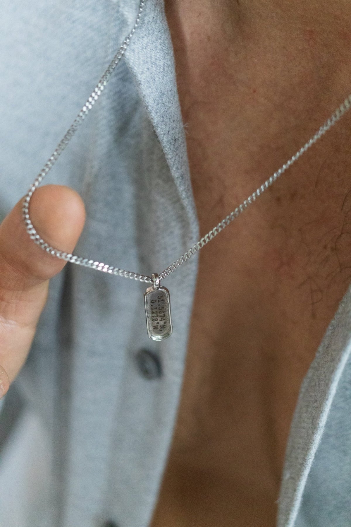 Cuff & Co. - Personalised Silver Tag Pendant Necklace Personalised Necklaces