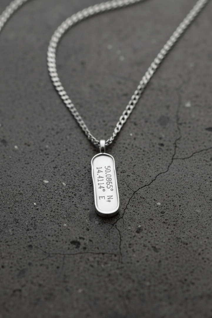 Cuff & Co. - Personalised Silver Tag Pendant Necklace Personalised Necklaces