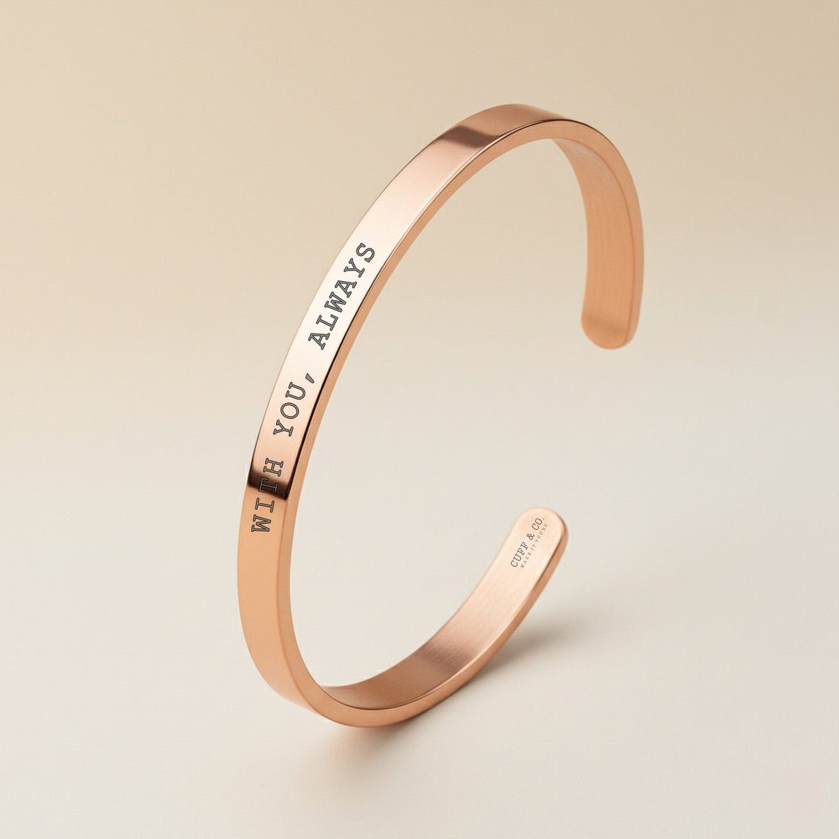 Cuff & Co. - Rose Gold Personalised Cuff Bracelet Personalised Bracelets