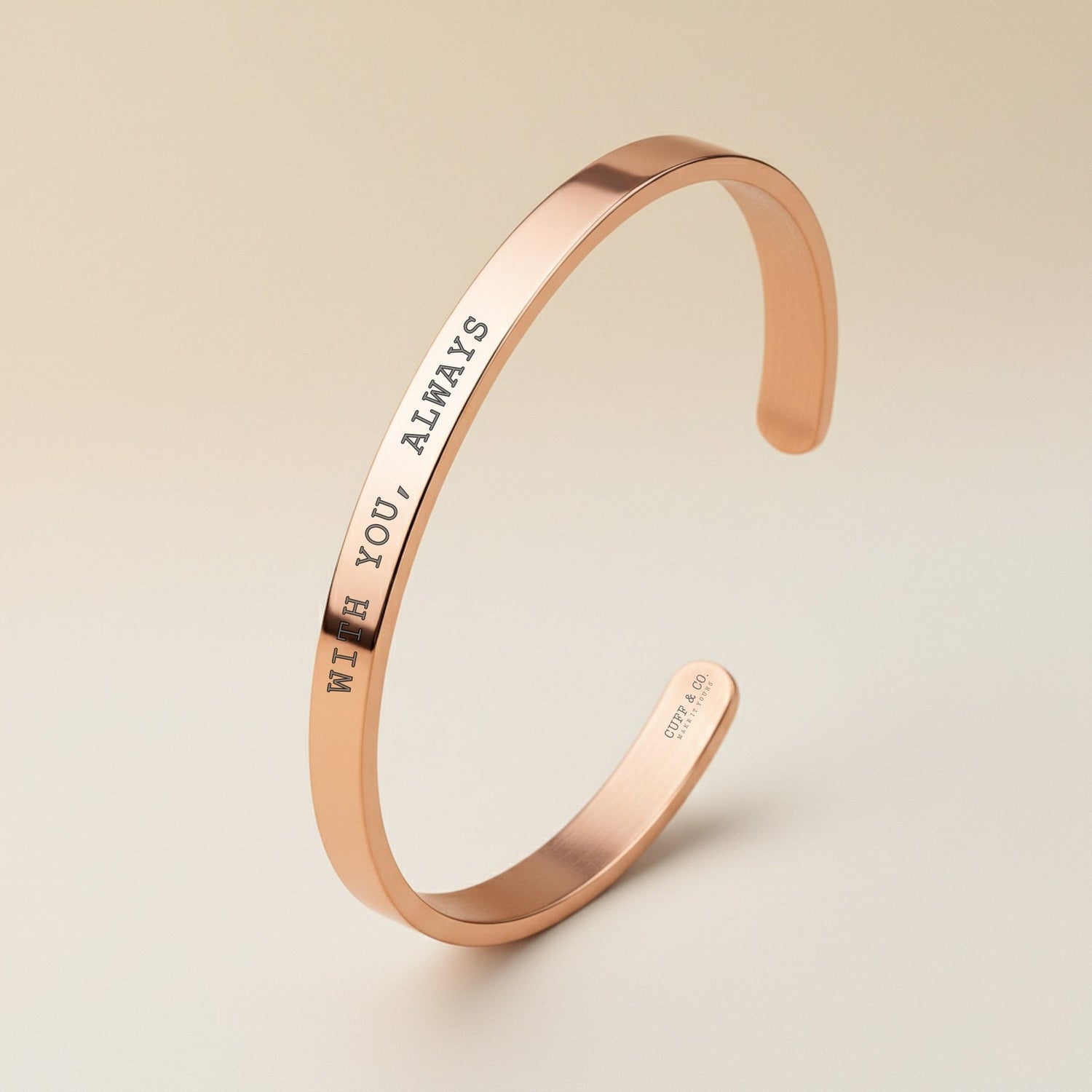 Cuff & Co. - Rose Gold Personalised Cuff Bracelet Personalised Bracelets