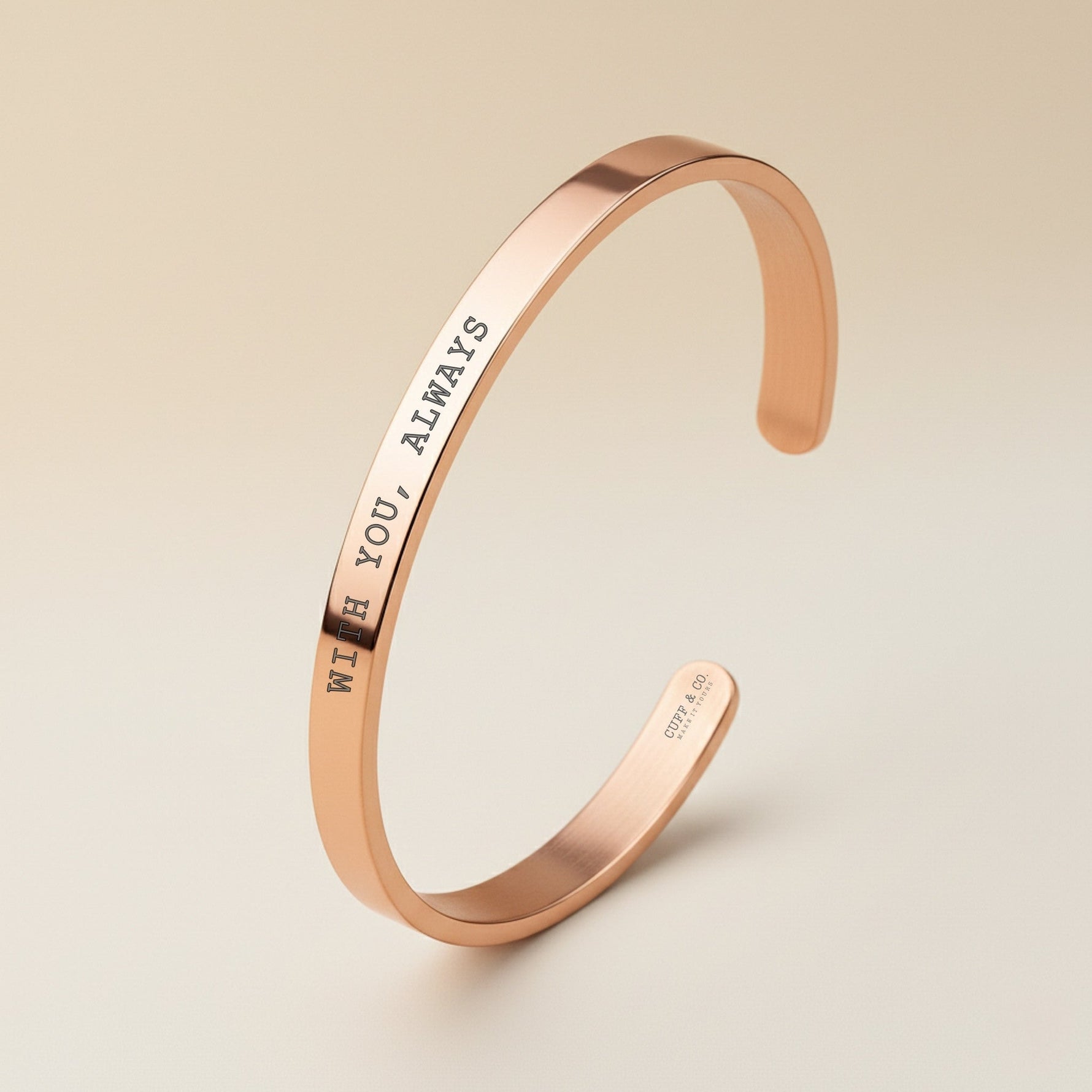 Cuff & Co. - Rose Gold Personalised Cuff Bracelet Personalised Bracelets