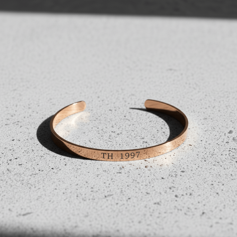 Cuff & Co. - Rose Gold Personalised Cuff Bracelet Personalised Bracelets