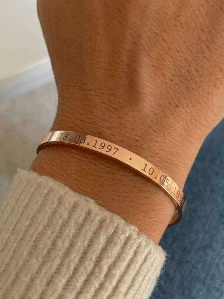 Cuff & Co. - Rose Gold Personalised Cuff Bracelet Personalised Bracelets