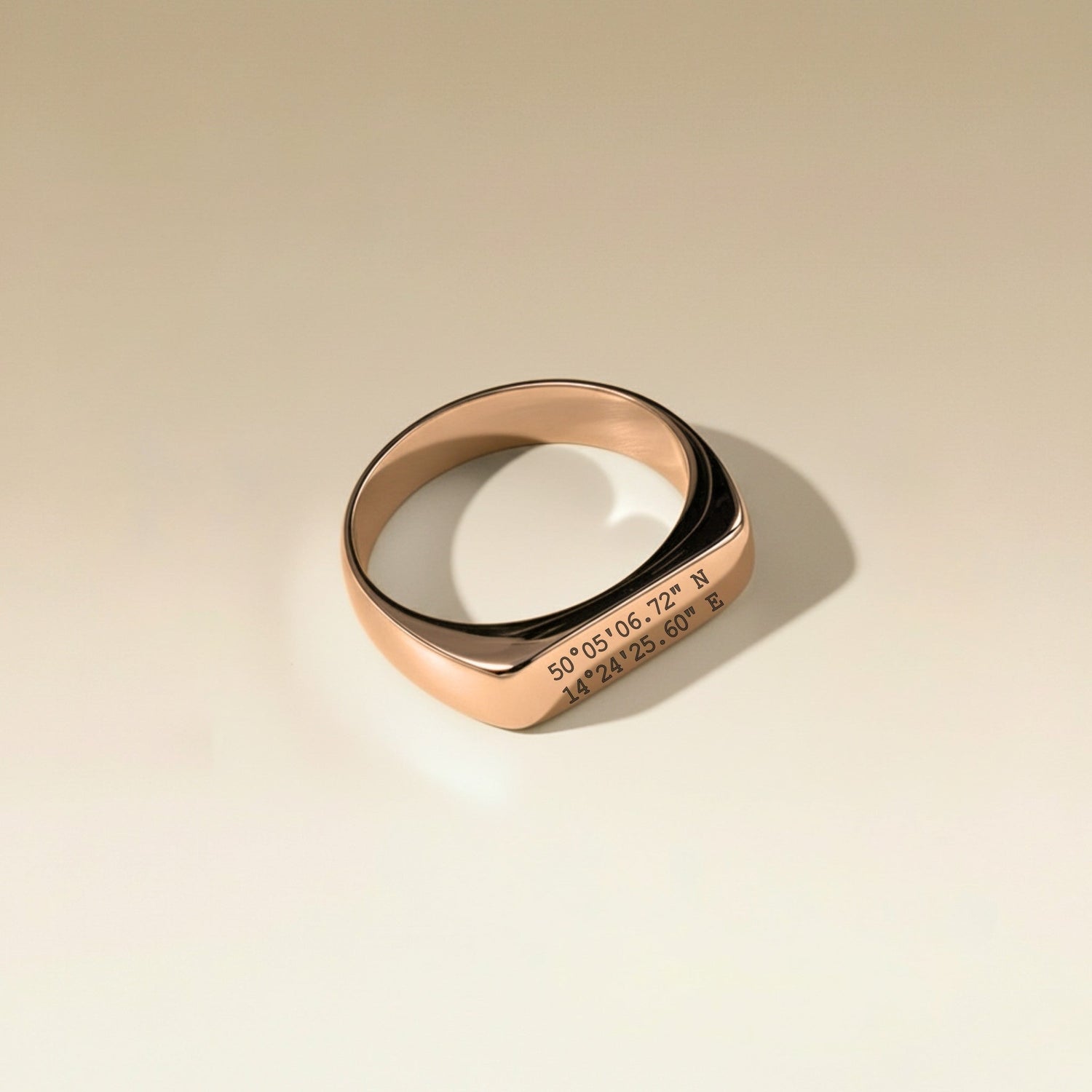 Cuff & Co. - Rose Gold Personalised Signet Ring Personalised Rings