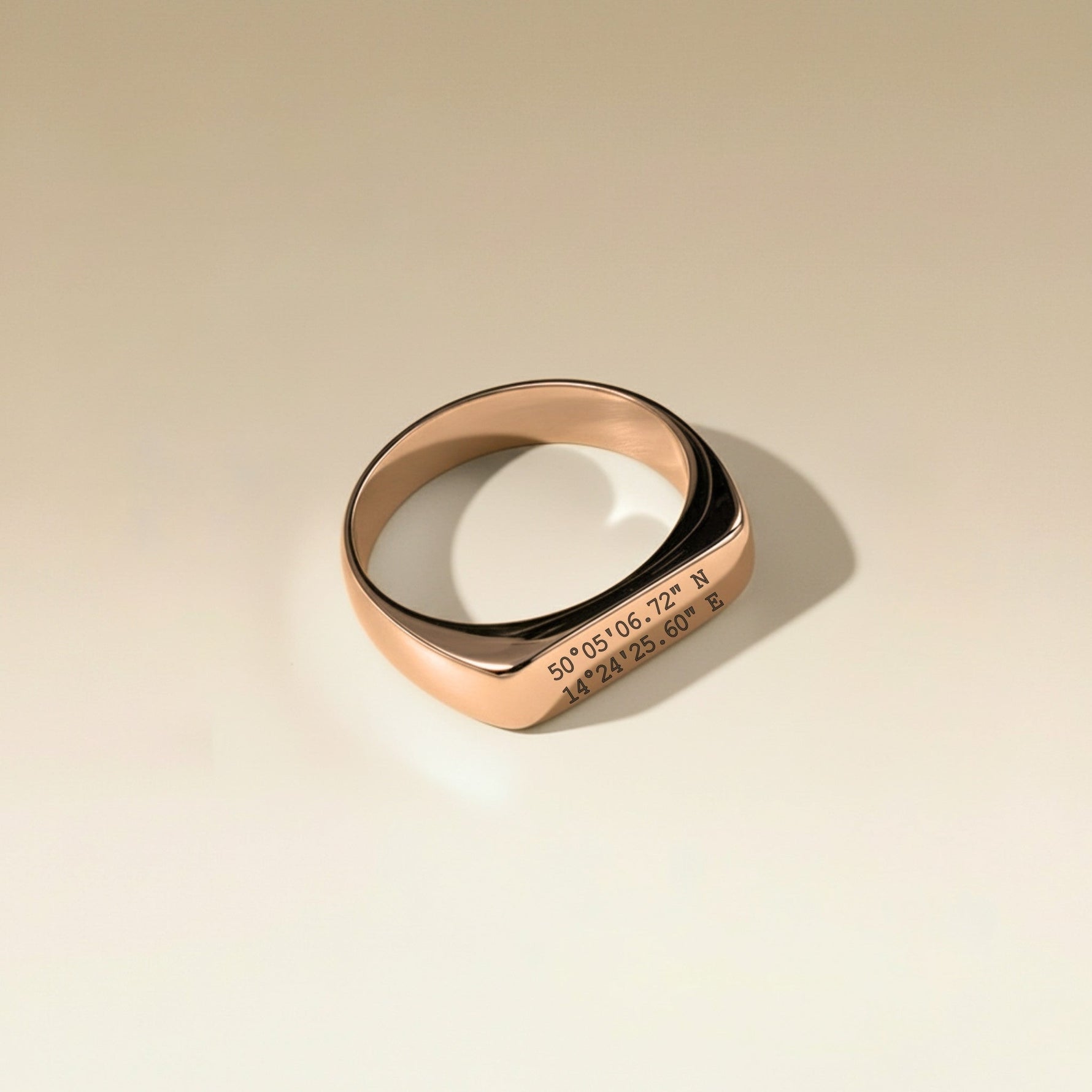 Cuff & Co. - Rose Gold Personalised Signet Ring Personalised Rings
