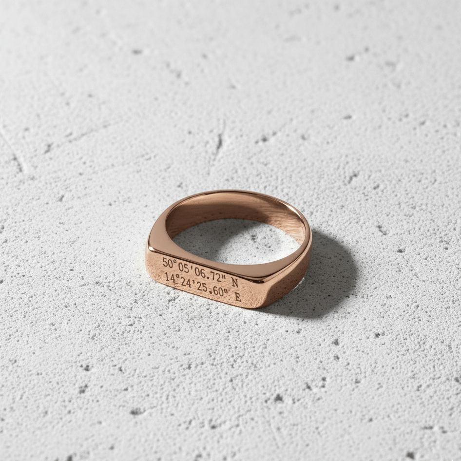 Cuff & Co. - Rose Gold Personalised Signet Ring Personalised Rings