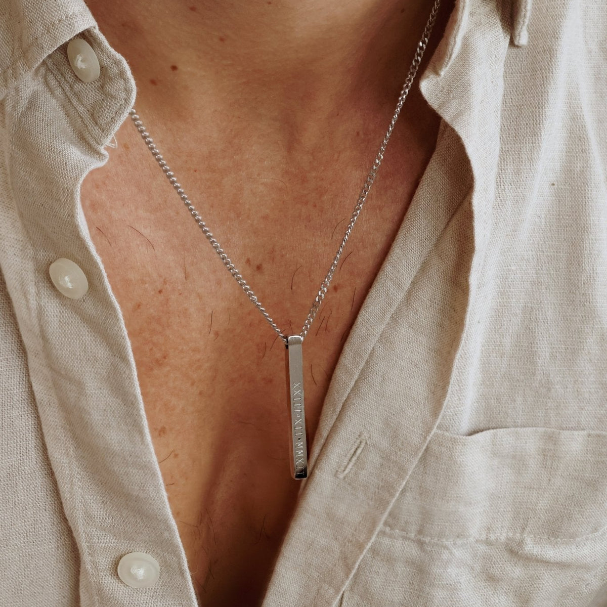 Cuff & Co. - Silver Personalised Bar Necklace Personalised Necklaces