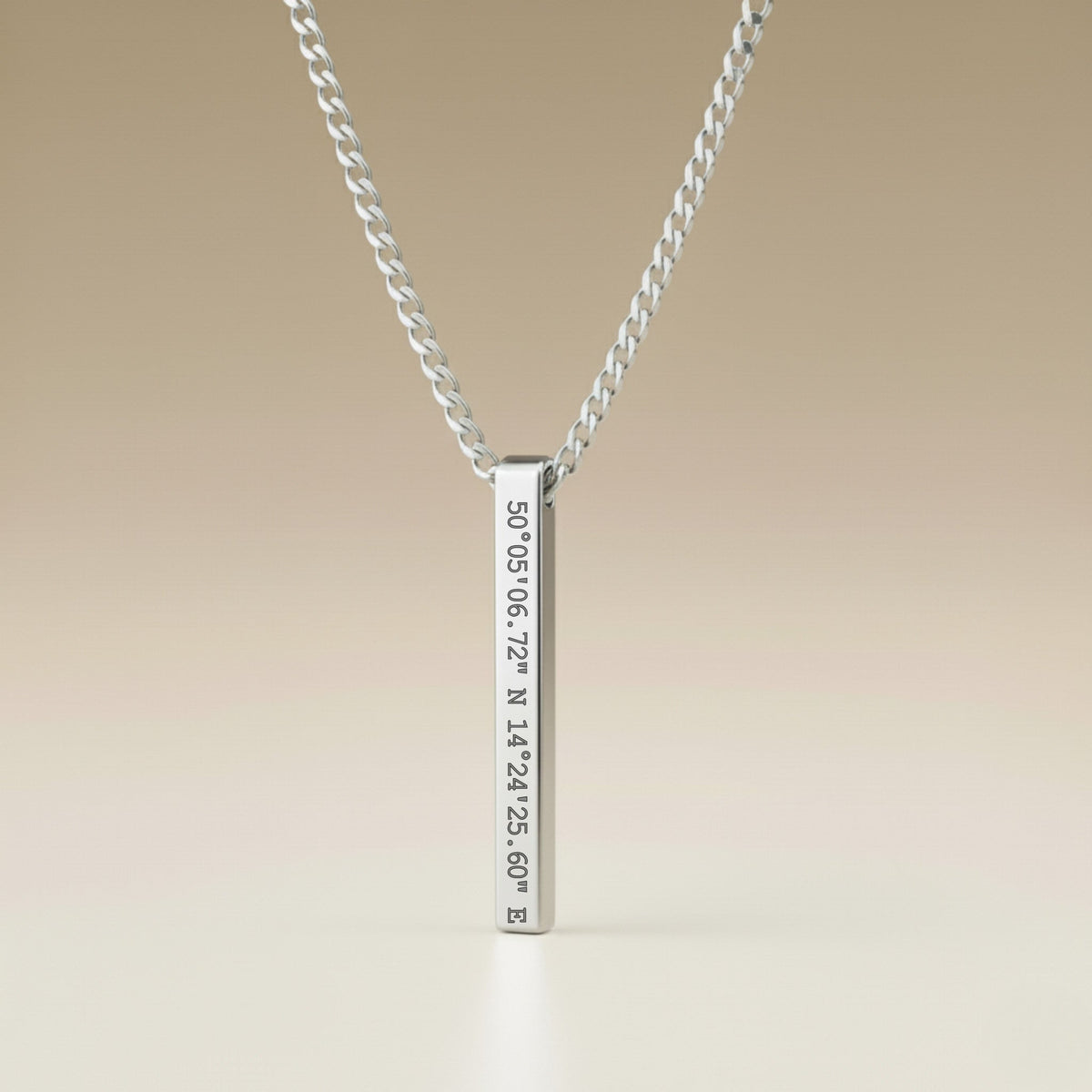 Cuff & Co. - Silver Personalised Bar Necklace Personalised Necklaces