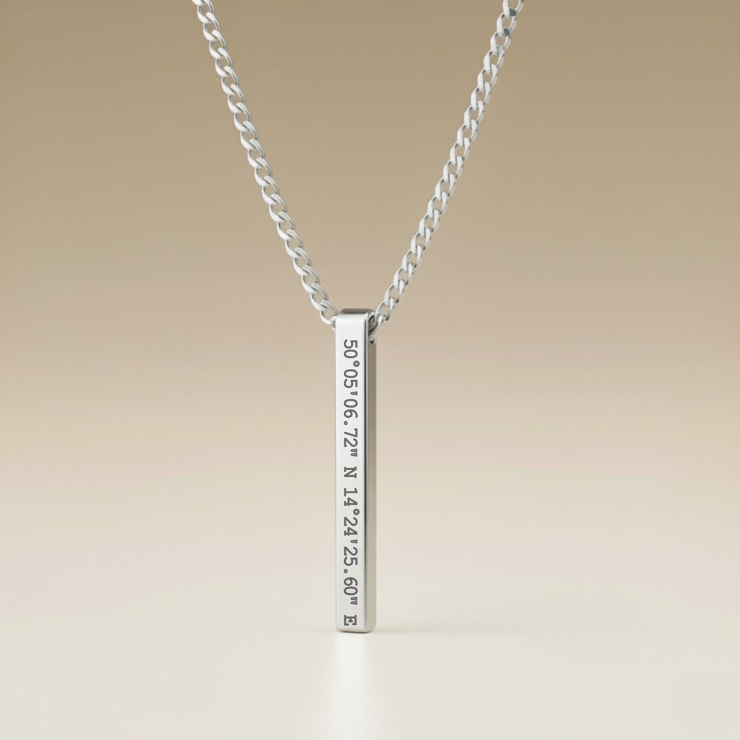 Cuff & Co. - Silver Personalised Bar Necklace Personalised Necklaces