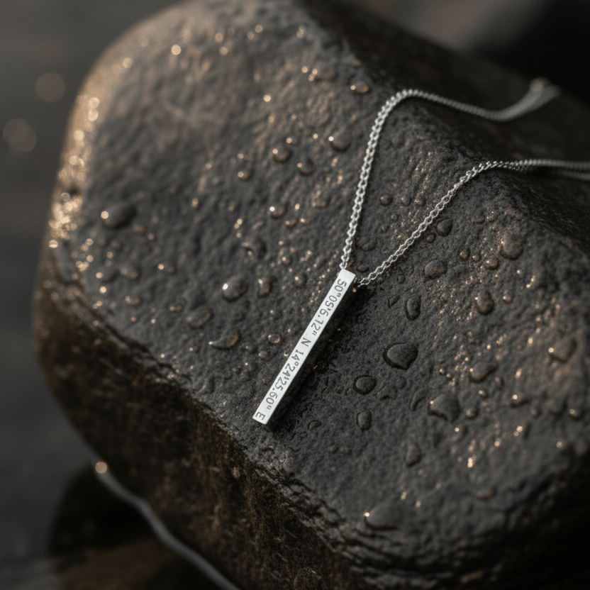 Cuff & Co. - Silver Personalised Bar Necklace Personalised Necklaces