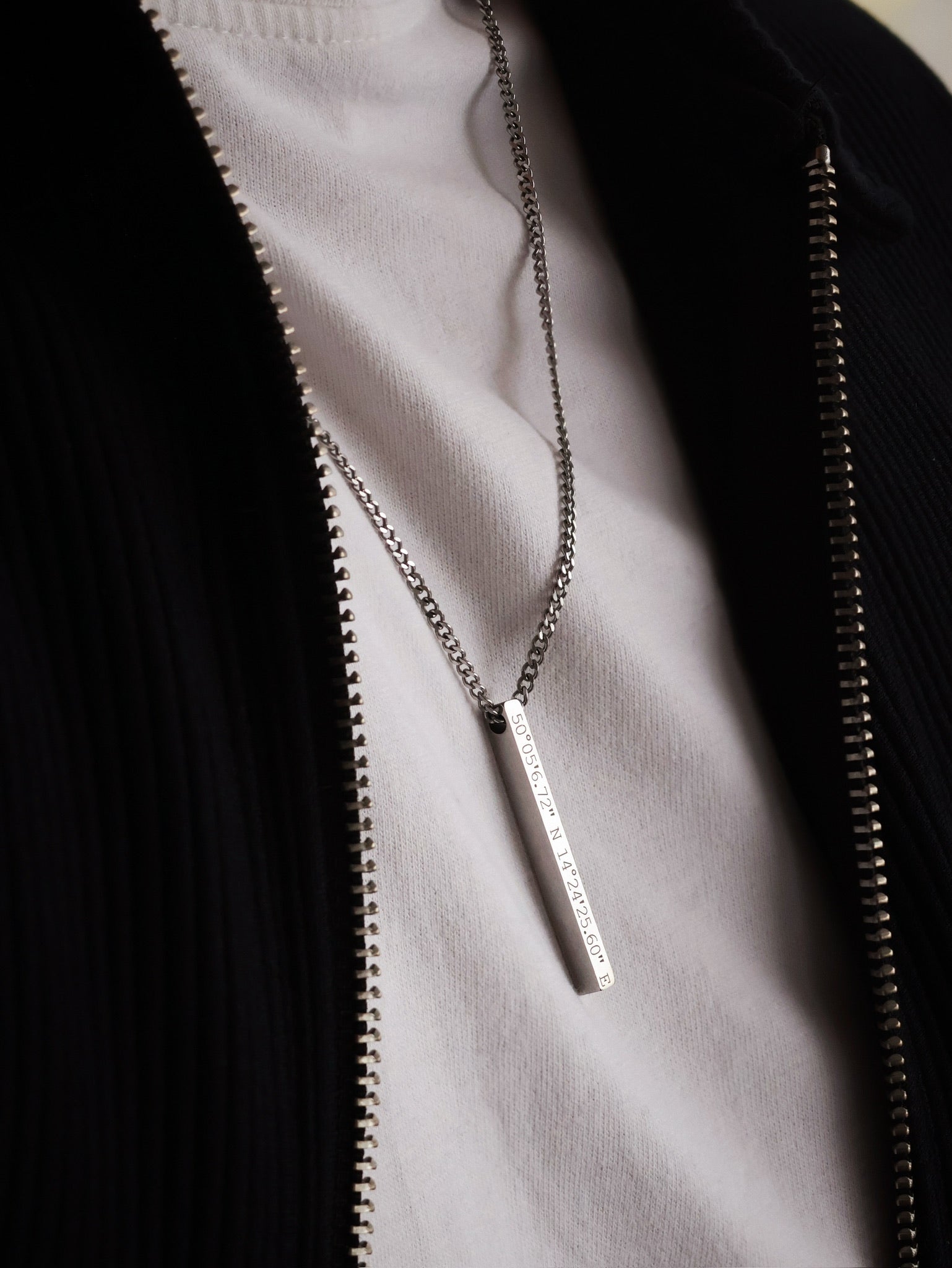 Cuff & Co. - Silver Personalised Bar Necklace Personalised Necklaces