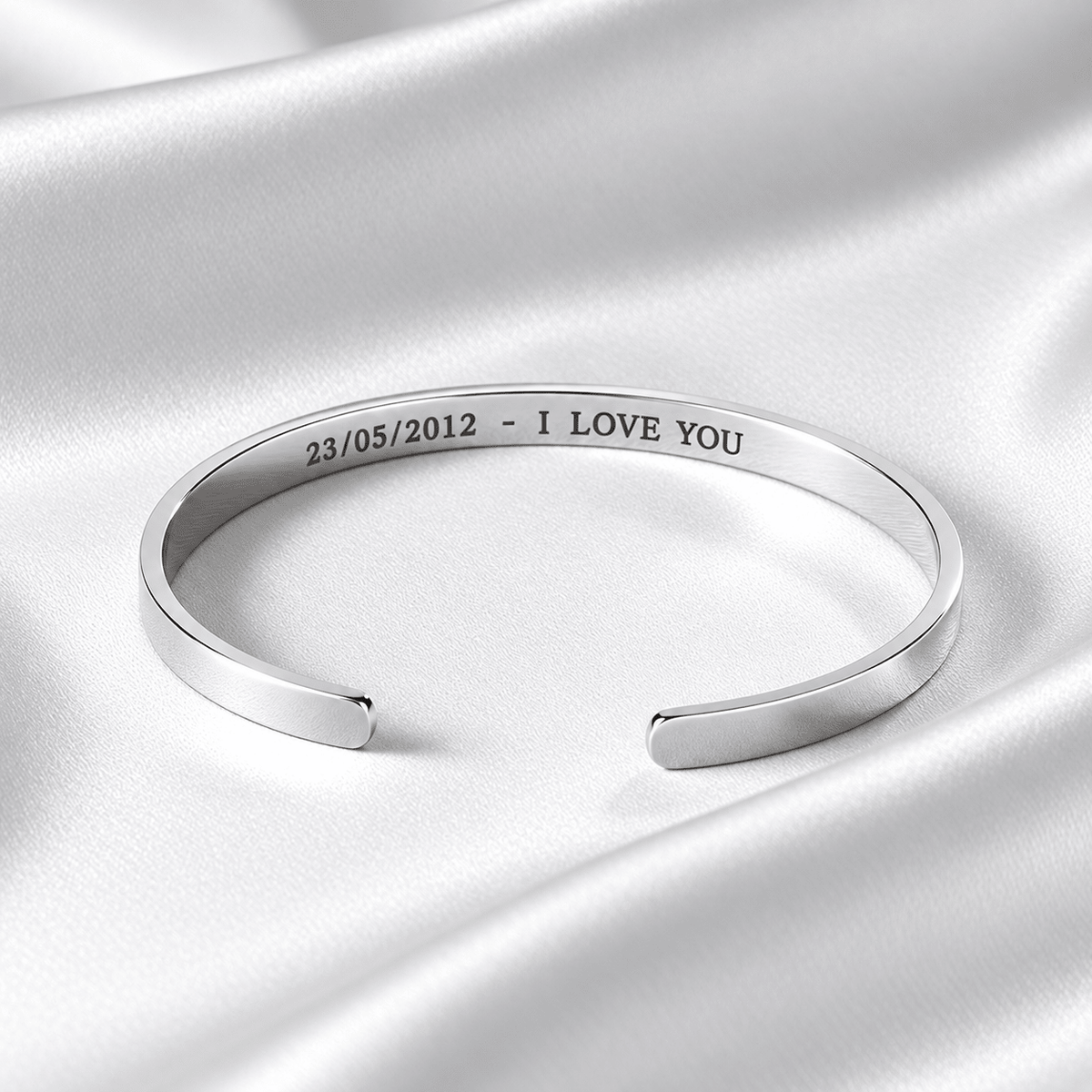 Cuff & Co. - Silver Personalised Cuff Bracelet Personalised Bracelets