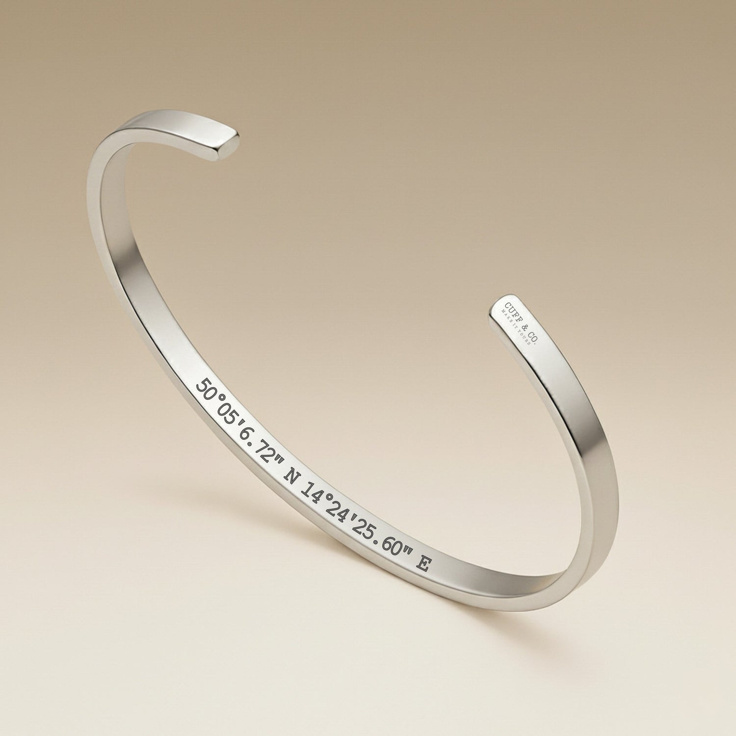 Cuff & Co. - Silver Personalised Cuff Bracelet Personalised Bracelets
