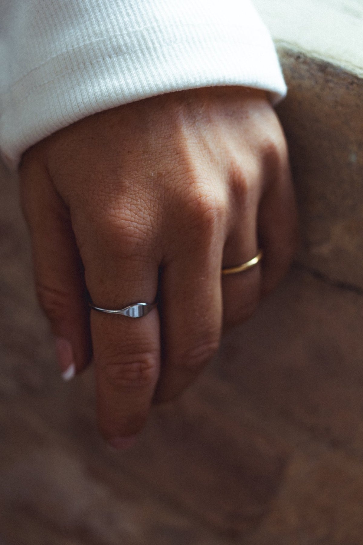 Cuff & Co. - Silver Personalised Initial Signet Ring Personalised Rings