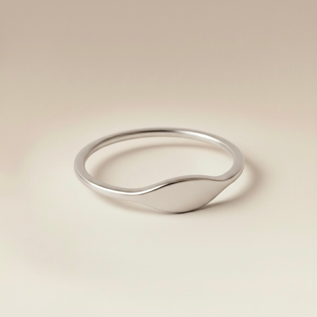 Cuff & Co. - Silver Personalised Initial Signet Ring Personalised Rings