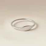 Cuff & Co. - Silver Personalised Initial Signet Ring Personalised Rings
