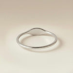 Cuff & Co. - Silver Personalised Initial Signet Ring Personalised Rings