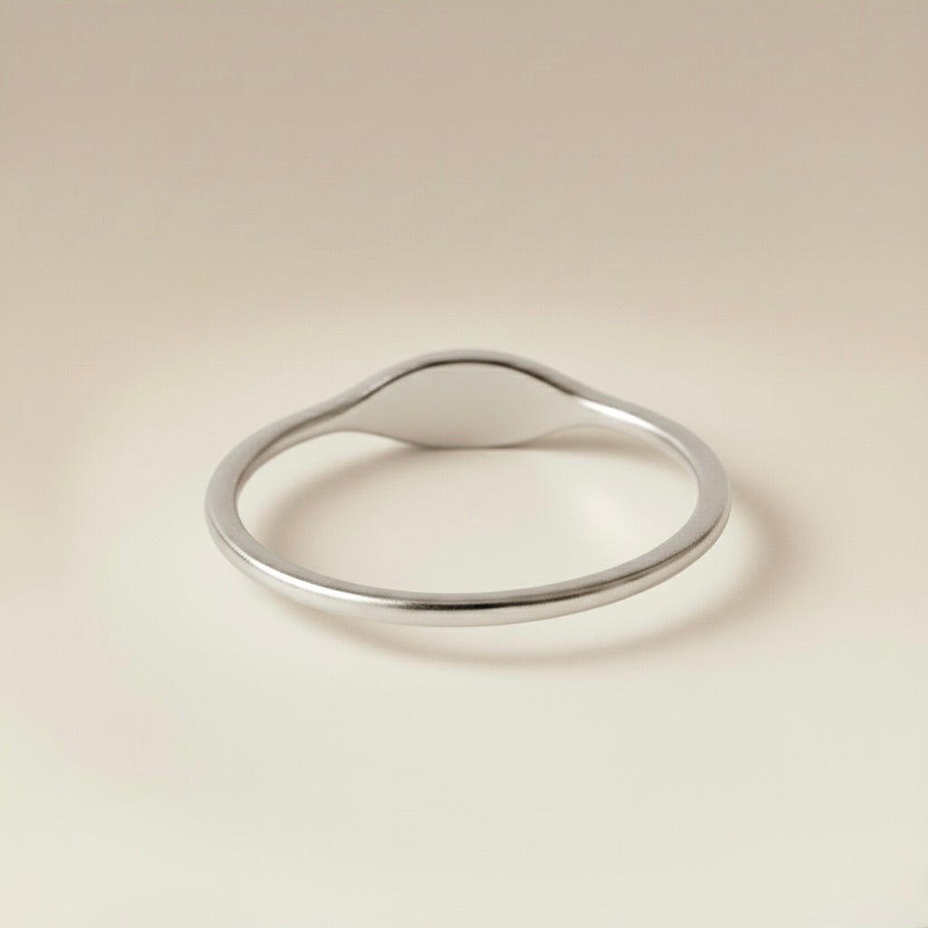 Cuff & Co. - Silver Personalised Initial Signet Ring Personalised Rings