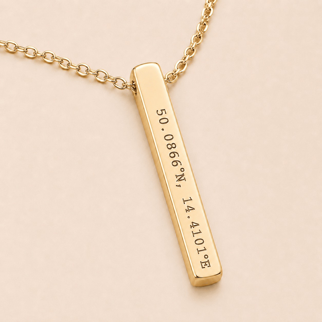 Cuff & Co. - Women's Personalised Gold Bar Necklace Personalised Apparel & Accessories
