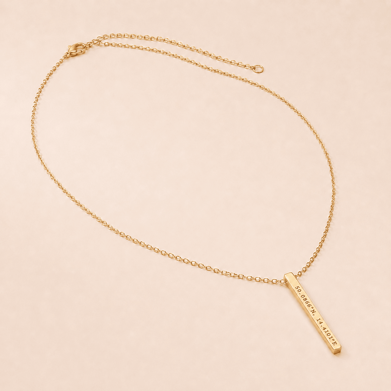Cuff & Co. - Women's Personalised Gold Bar Necklace Personalised Apparel & Accessories