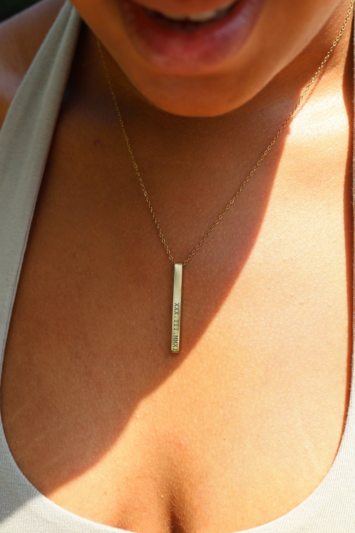 Cuff & Co. - Women's Personalised Gold Bar Necklace Personalised Apparel & Accessories