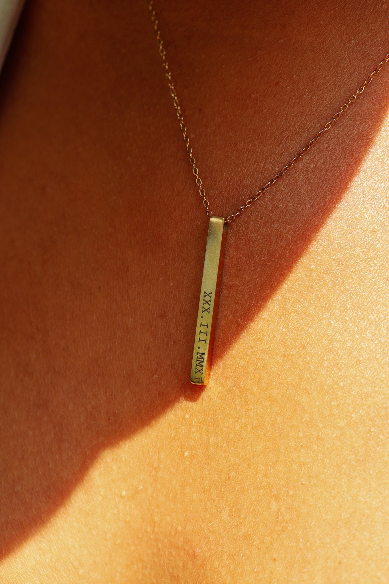 Cuff & Co. - Women's Personalised Gold Bar Necklace Personalised Apparel & Accessories