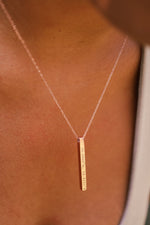 Cuff & Co. - Women's Personalised Rose Gold Bar Necklace Personalised Apparel & Accessories